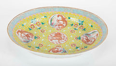 19th Century Chinese Yellow Ground Porcelain Platter