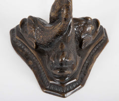 Bronze Candlestick with Dolphins Now a Lamp