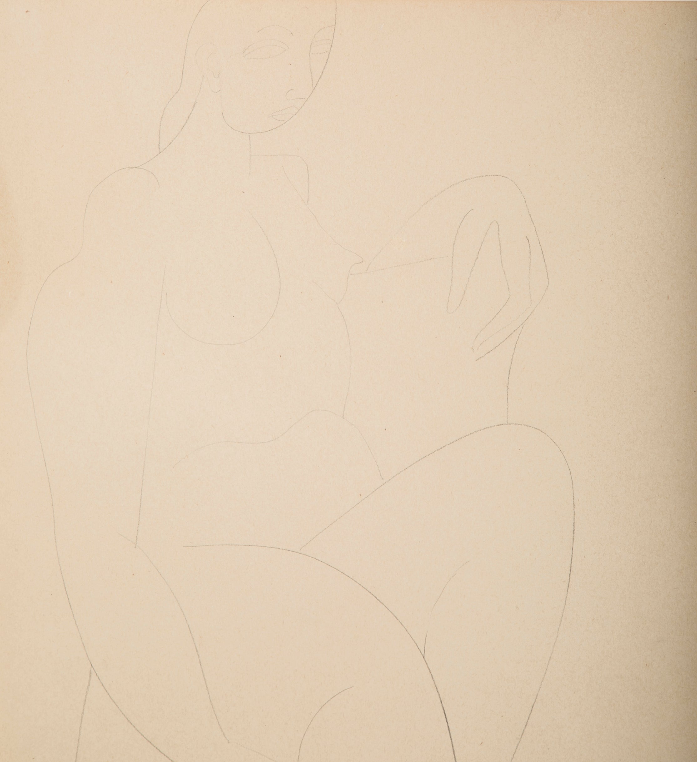 A Pencil Drawing by Louise Nevelson.
