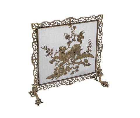 Magnificent Bronze Fire Screen