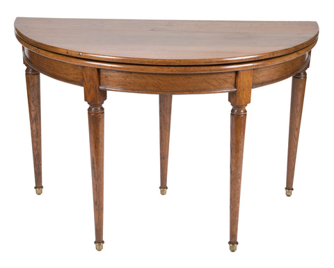 French Demilune Card Table