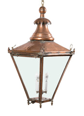 19th Century Copper Lantern with Elaborate Chimney