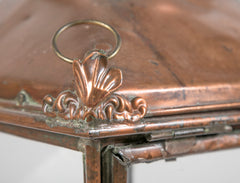 19th Century Copper Lantern with Elaborate Chimney