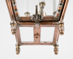 19th Century Copper Lantern with Elaborate Chimney