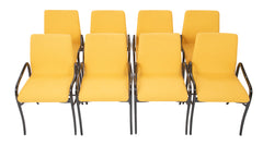 A Set of 8 Sculptural Italian Dining Chairs Attributed to Malatesta & Mason