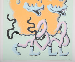 "Twins on a Roll" 10 Color Hand Pulled Screen Print by Joakim Ojanen, 2018