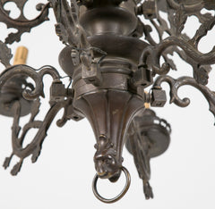 Gothic Form Brass 2 Tier 12 Light Chandelier
