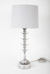 Foliate Cast Metal Lamp in the Style of Charles et Fils