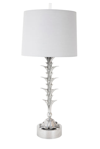 Foliate Cast Metal Lamp in the Style of Charles et Fils