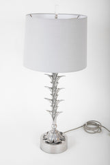 Foliate Cast Metal Lamp in the Style of Charles et Fils
