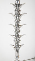 Foliate Cast Metal Lamp in the Style of Charles et Fils