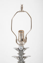 Foliate Cast Metal Lamp in the Style of Charles et Fils