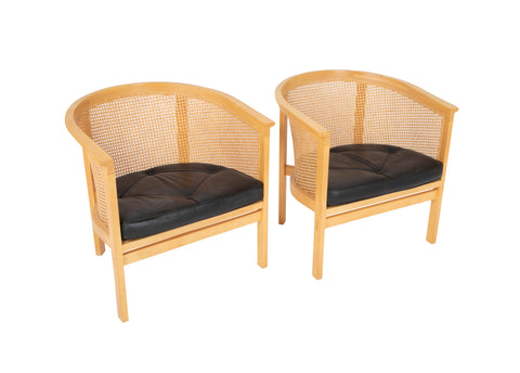 Pair of Kongaserie Caned Armchairs by R. Thygesen & J. Sorensen for Botium  - Denmark