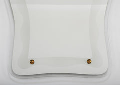 Mid-Century Italian Mirror Framed in Mirrored Metal