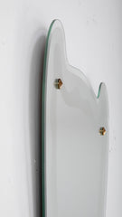 Mid-Century Italian Mirror Framed in Mirrored Metal