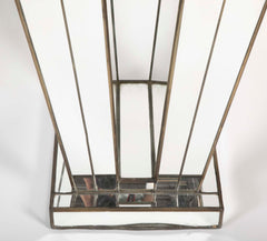 French Art Deco Mirrored Glass Console Table
