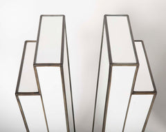 French Art Deco Mirrored Glass Console Table