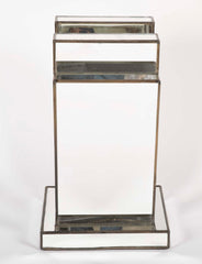 French Art Deco Mirrored Glass Console Table
