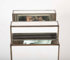 French Art Deco Mirrored Glass Console Table