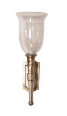 Set of Three Art Deco Silver Leafed Sconces