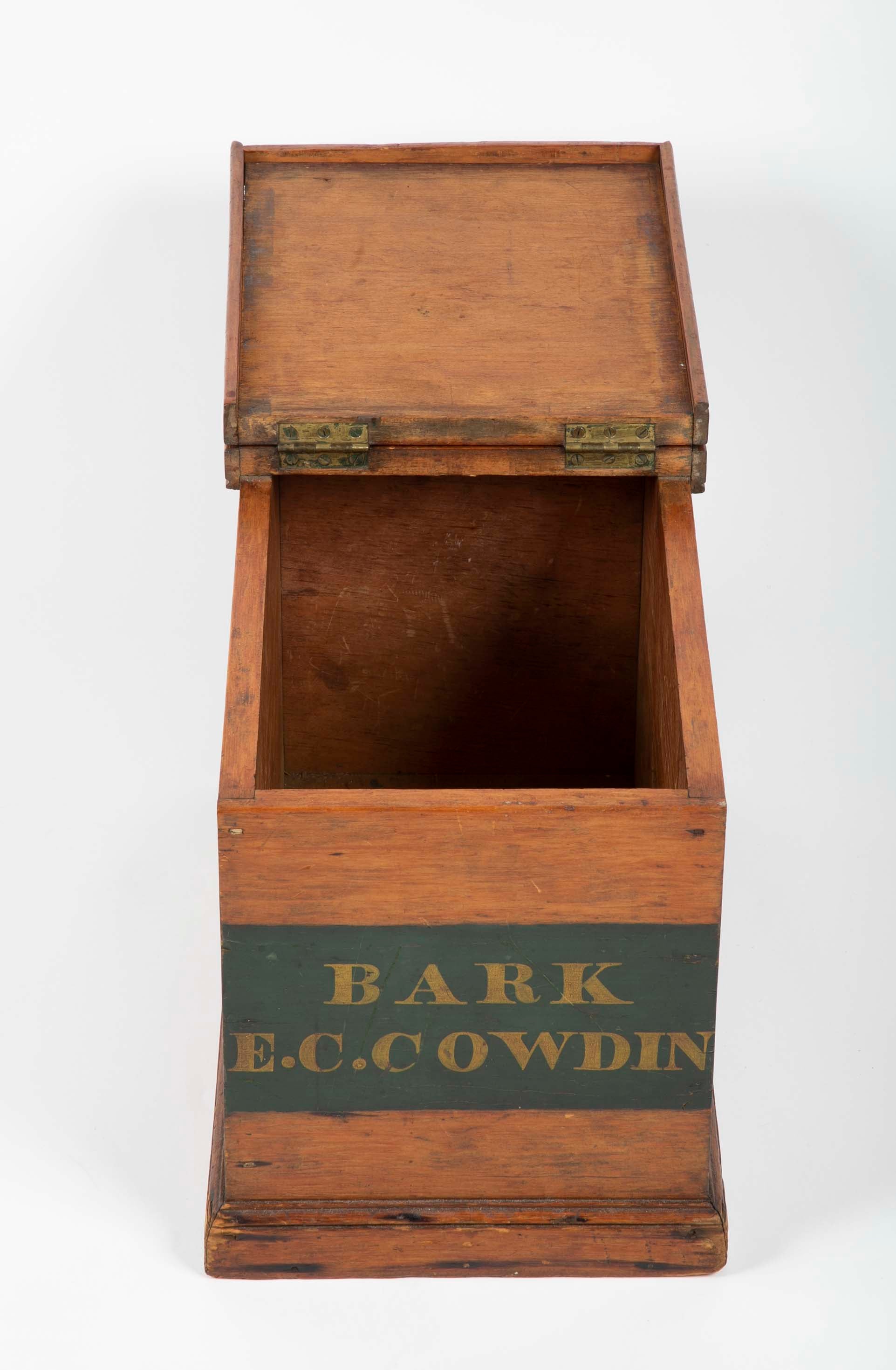 Whale Ship Agent's Document Box from the Whaling Bark "E. C. Cowdin" / Side Table