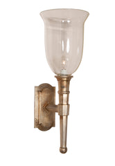 Set of Three Art Deco Silver Leafed Sconces