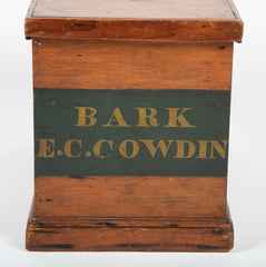 Whale Ship Agent's Document Box from the Whaling Bark "E. C. Cowdin" / Side Table