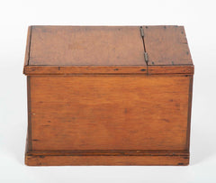 Whale Ship Agent's Document Box from the Whaling Bark "E. C. Cowdin" / Side Table