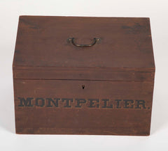 Whale Ship Agent's Document Box from the Whale Ship " Montpelier" / Side Table