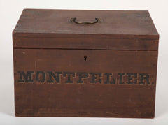 Whale Ship Agent's Document Box from the Whale Ship " Montpelier" / Side Table