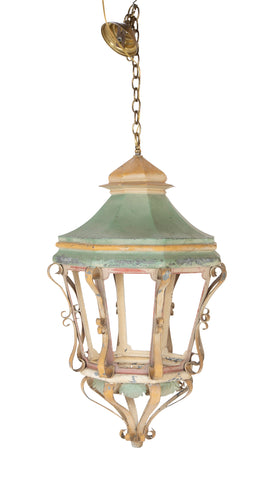 A 19th Century Italian Painted Lantern