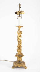 Fabulous Quality D'ore Bronze, Rococo Style Putti Lamp