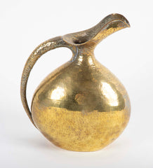 Italian Egidio Casagrande Hammered Brass Pitcher