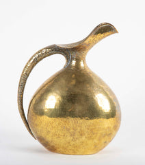 Italian Egidio Casagrande Hammered Brass Pitcher