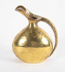 Italian Egidio Casagrande Hammered Brass Pitcher