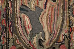 American Hooked Rug of a Race Track