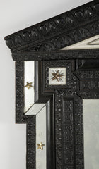 Baroque Style Flemish Ebonized Mirror