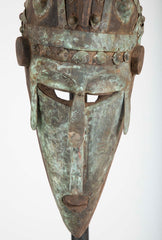 Ivory Coast Kolangoo Tribe Mask on Stand