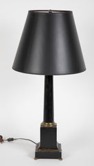 SOLD Pair of English Painted Tole Lamps