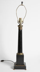SOLD Pair of English Painted Tole Lamps