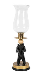 Pair of Art Deco Figural Hurricane Lamps