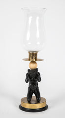 Pair of Art Deco Figural Hurricane Lamps