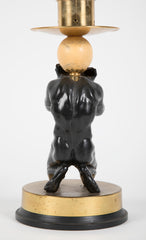 Pair of Art Deco Figural Hurricane Lamps