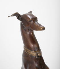 Bronze Figure of a Whippet or Greyhound