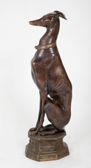 Bronze Figure of a Whippet or Greyhound
