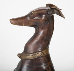 Bronze Figure of a Whippet or Greyhound