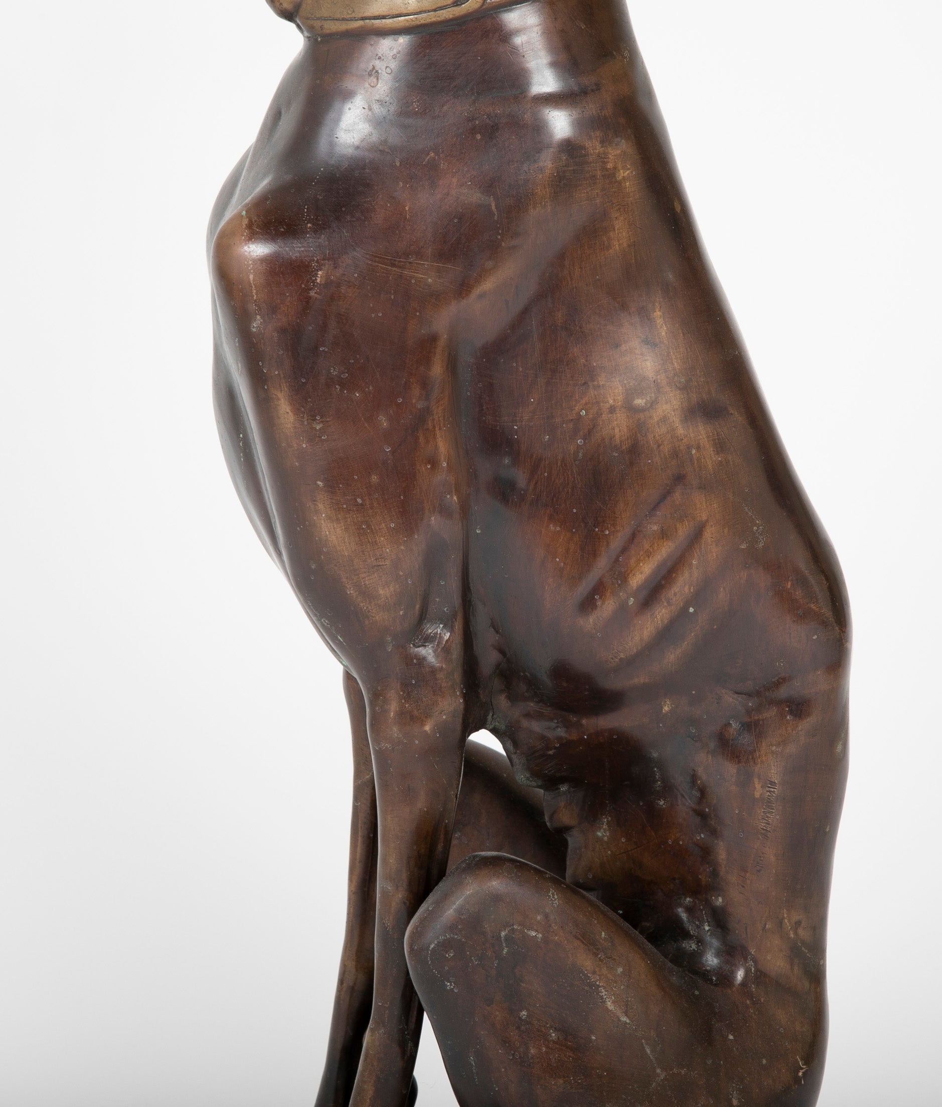 Bronze Figure of a Whippet or Greyhound