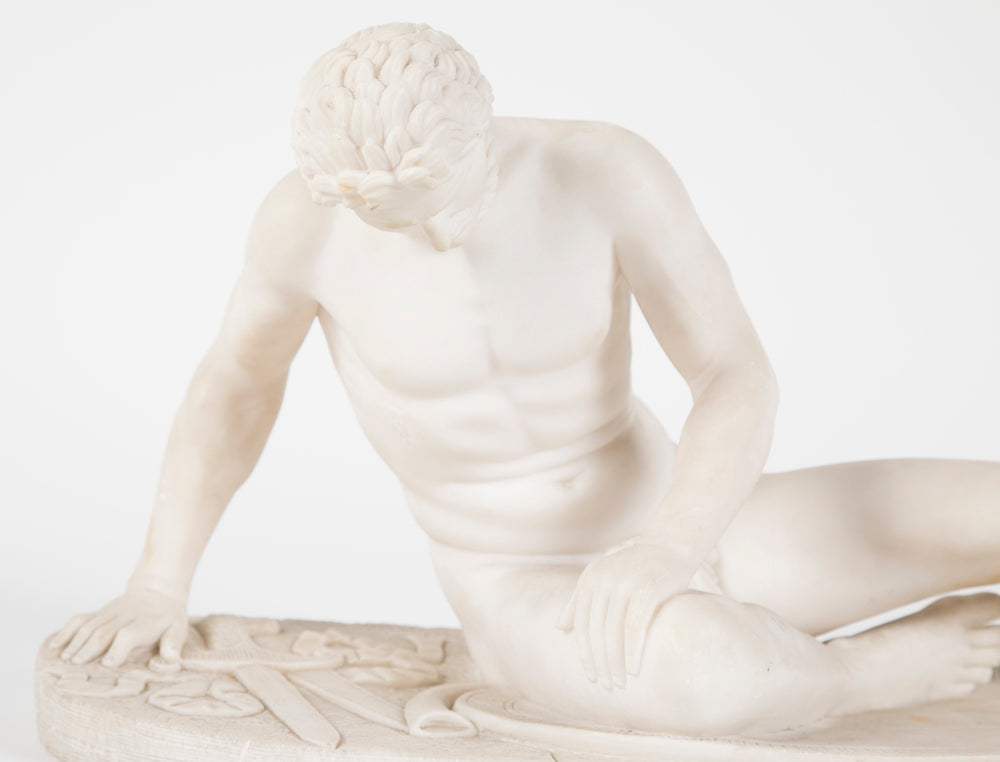 19th Century French Marble Statue of Dying Gaul