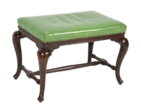 George I Walnut Cabriole Leg Bench