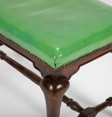 George I Walnut Cabriole Leg Bench